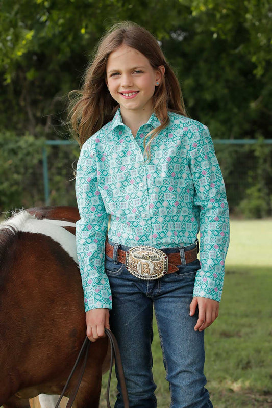 Girls Cruel Girl Arena Shirt - Turquoise