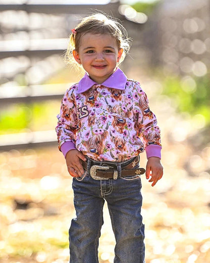 Little Spurs & Co - Highland Steer Sun Protection Shirt - Toddler