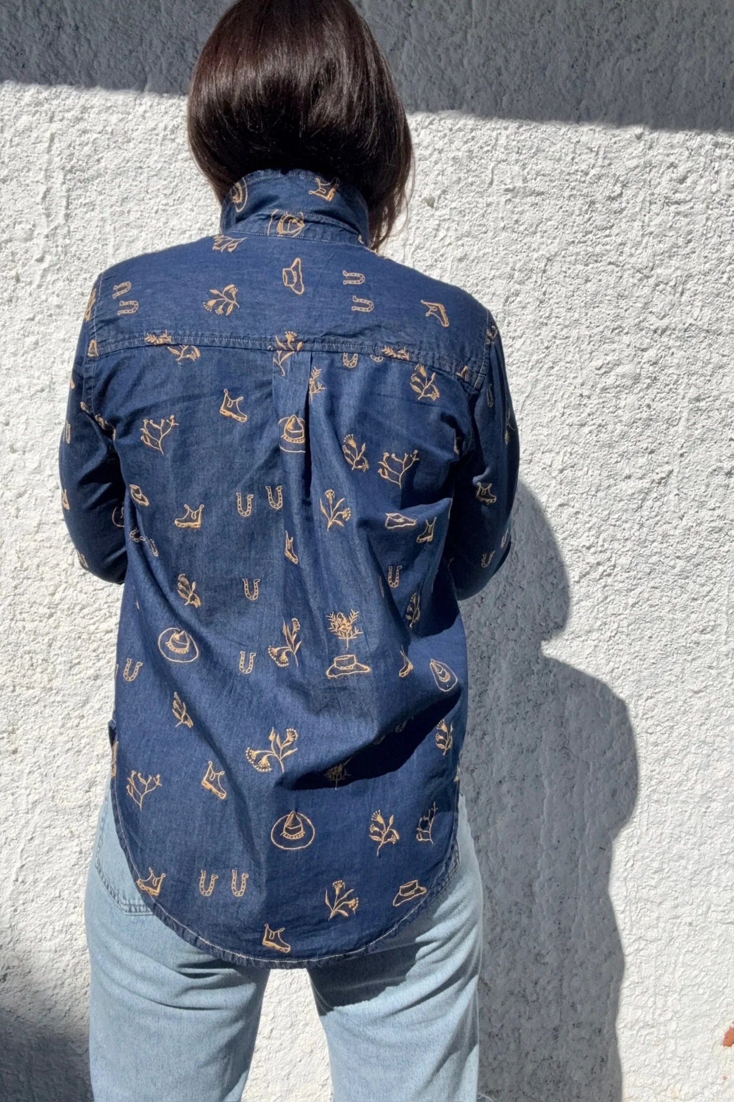 Outback Linen Lady Jane Shirt -  Denim dark