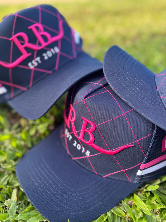 Trucker Cap - Bella - Navy/Pink - 1526
