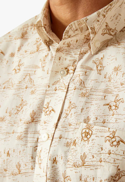 Ariat Mens Edison ss Shirt Tan