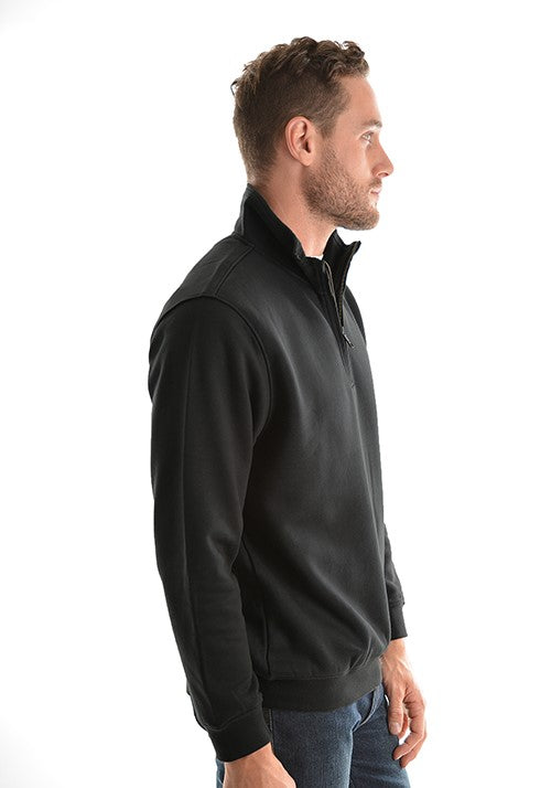 Hard Slog Men's Quarter Zip Fleece Top Charcoal