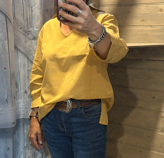 Womens 3/4 Length Sleeve Dress Shirt