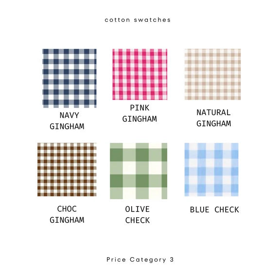LJC Designs - Violet Shirt Cotton NAVY/GINGHAM