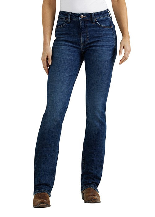 WRANGLER WOMENS HI RISE BOOT CUT JEAN 32 LEG