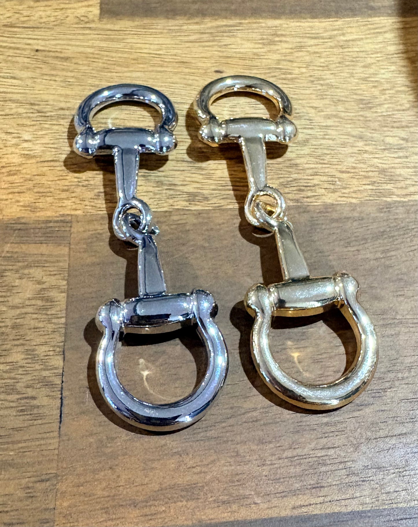 Snaffle Bit for Neck Ties  / Scarf Accessory (Gold & Silver)