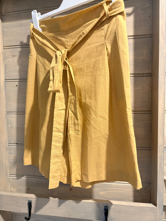 Longer Tailored Shorts Mustard