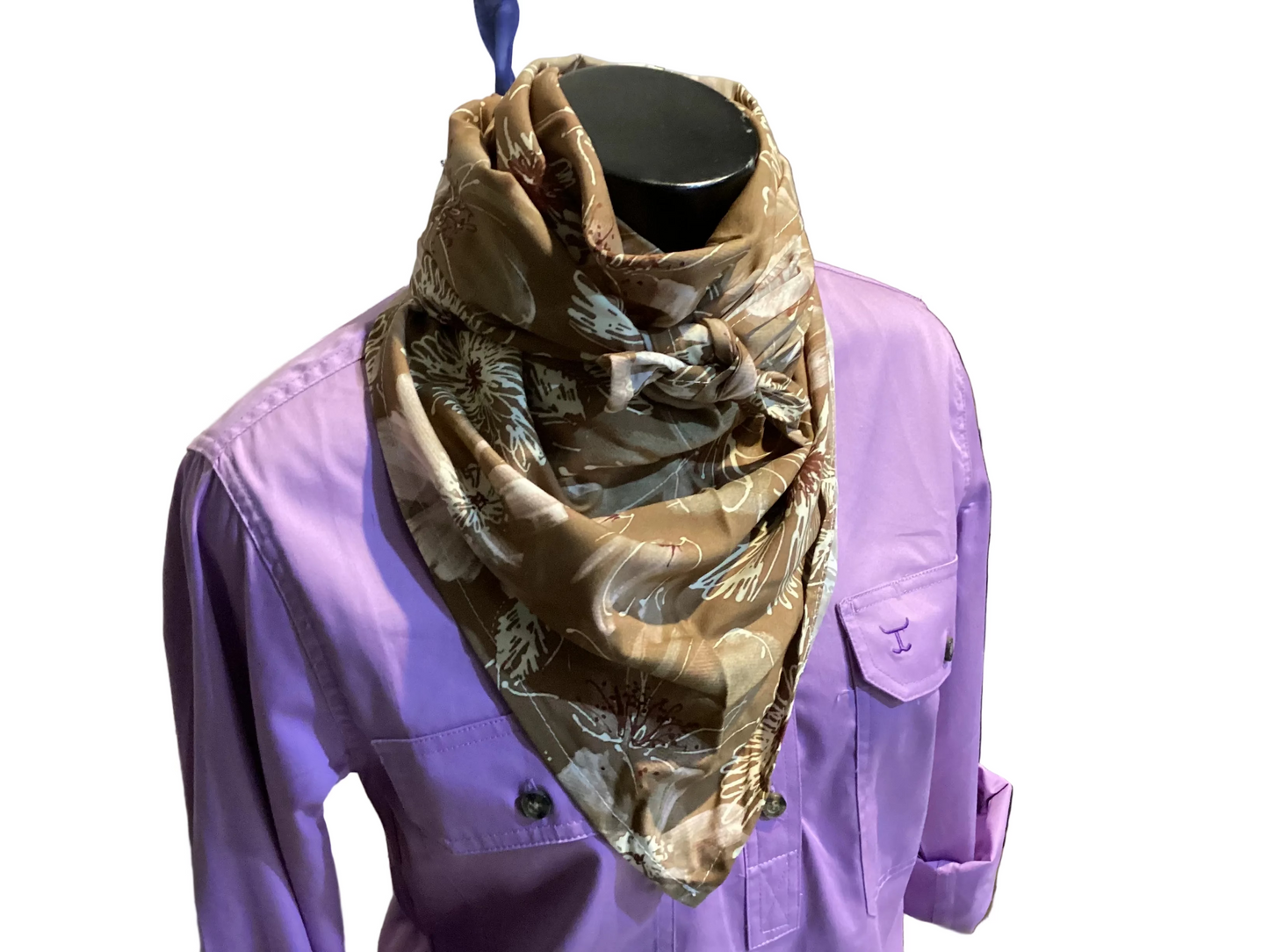 Red Lily Denim - Wild Rag - Larrizona - Brown Creme