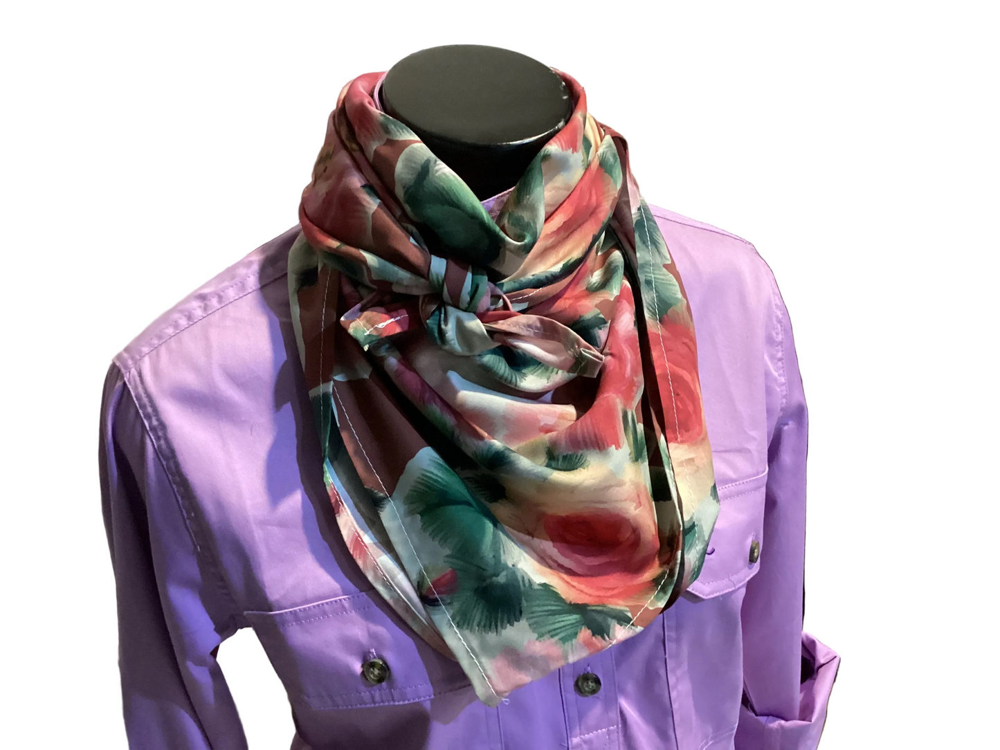 Reds Lily Denim - Wild Rags - Tarlee - Old Roses