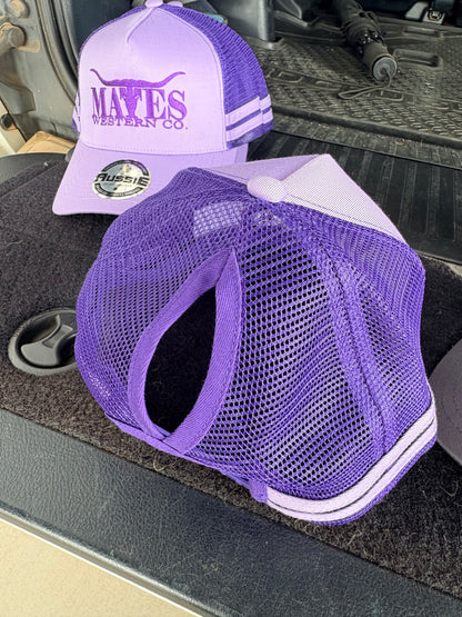 Mates Western Ponytail Cap - Purple