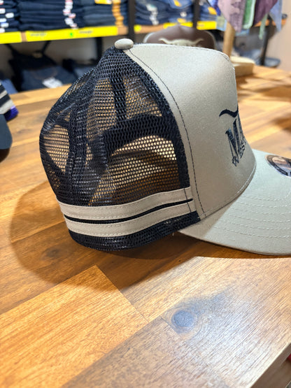 Mates Western Cap - Khaki with Black Mesh