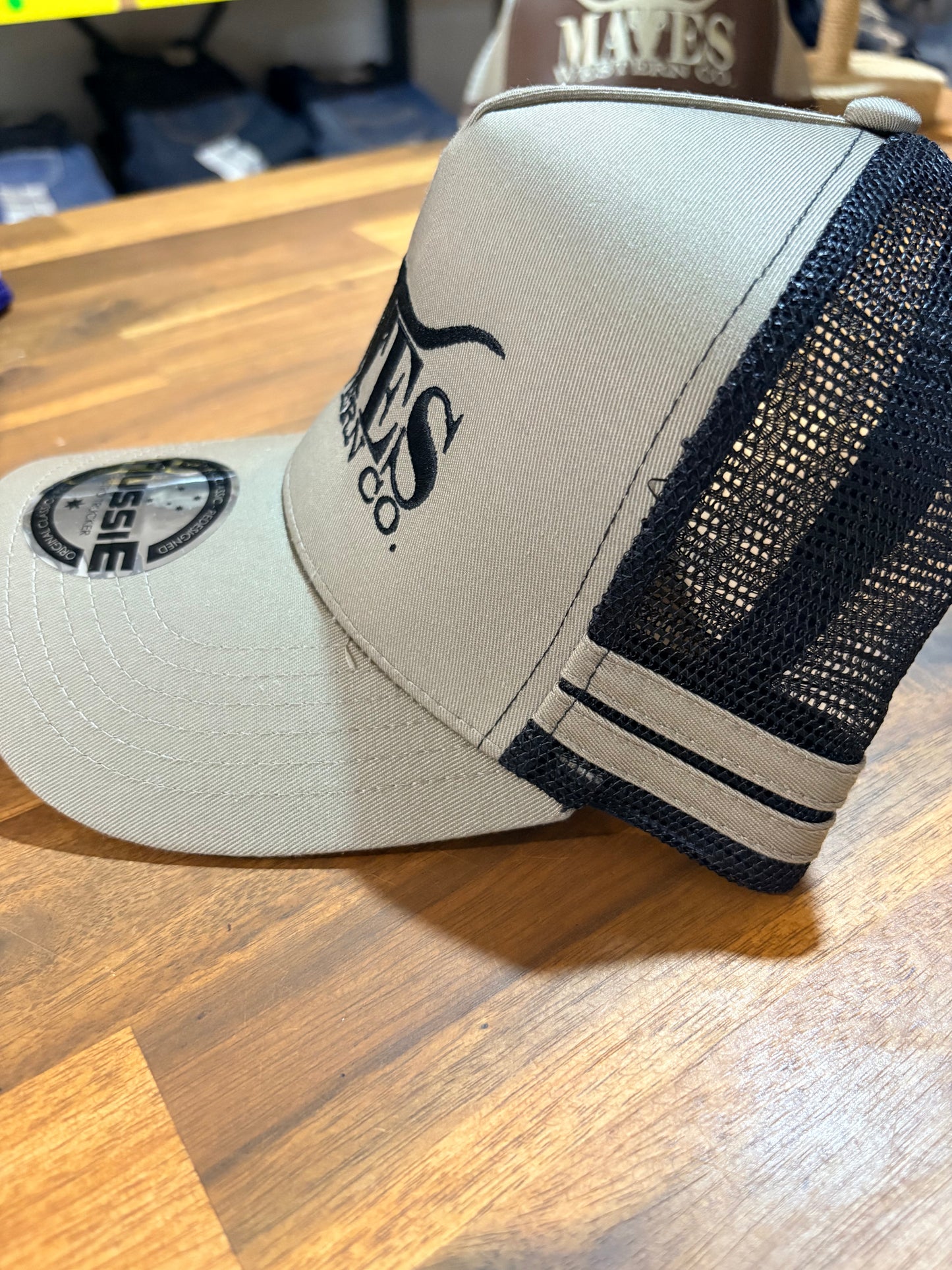Mates Western Cap - Khaki with Black Mesh