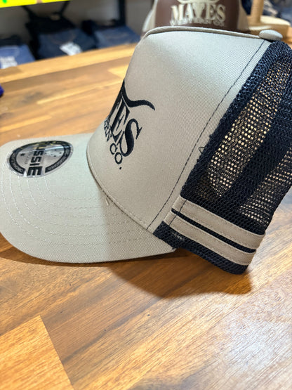Mates Western Cap - Khaki with Black Mesh