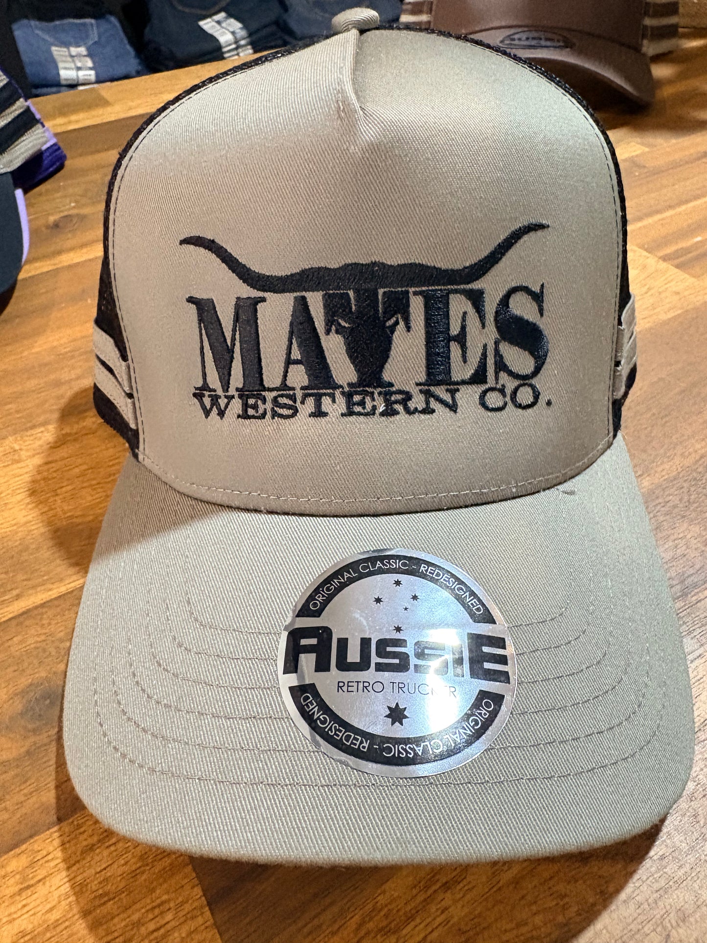 Mates Western Cap - Khaki with Black Mesh