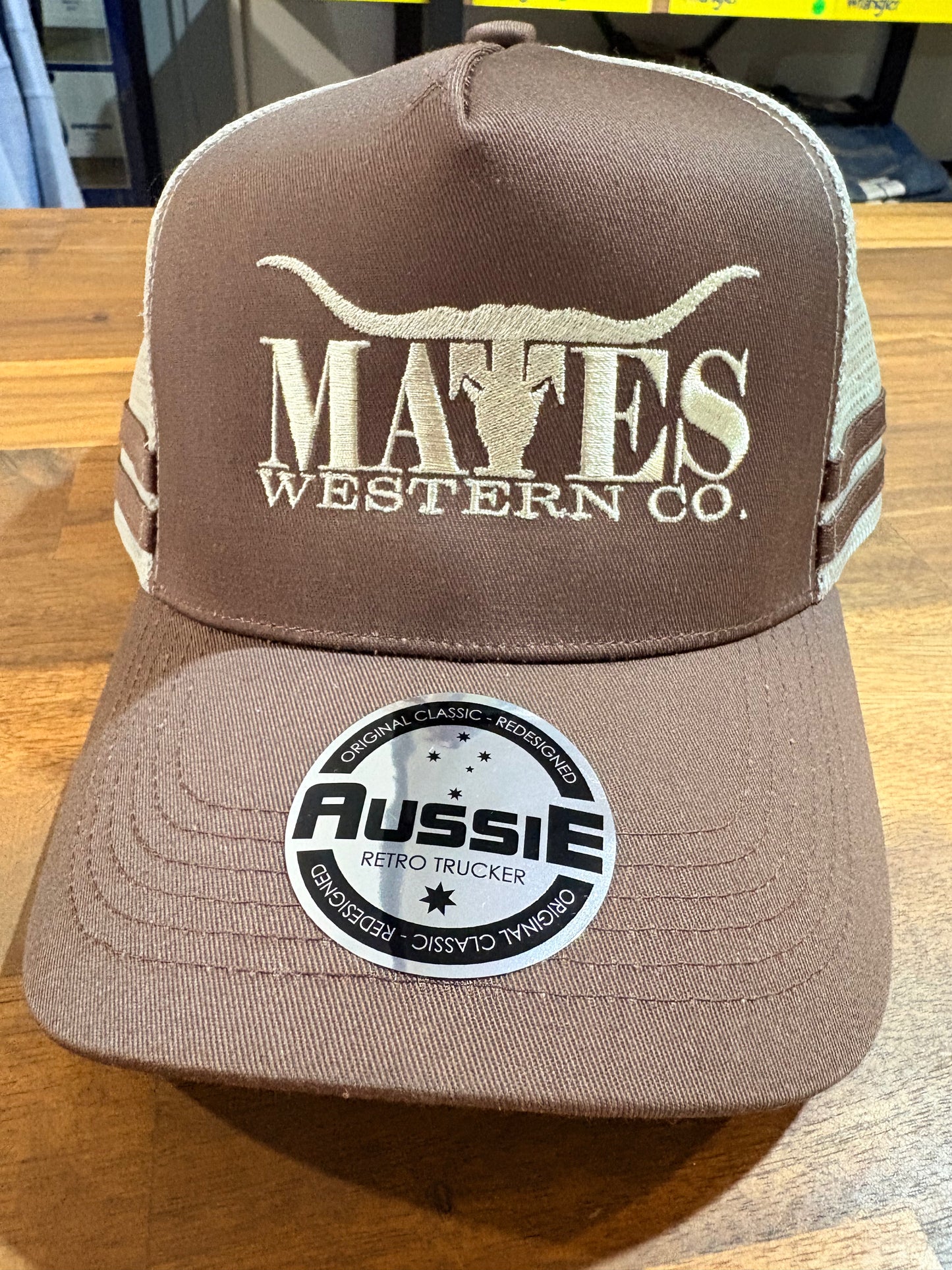 Mates Western Cap - Brown and Creme