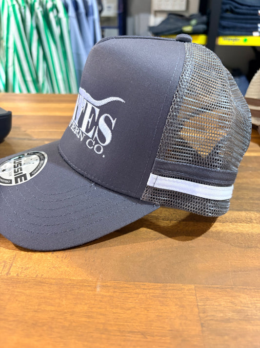 Mates Western Caps - Grey and White