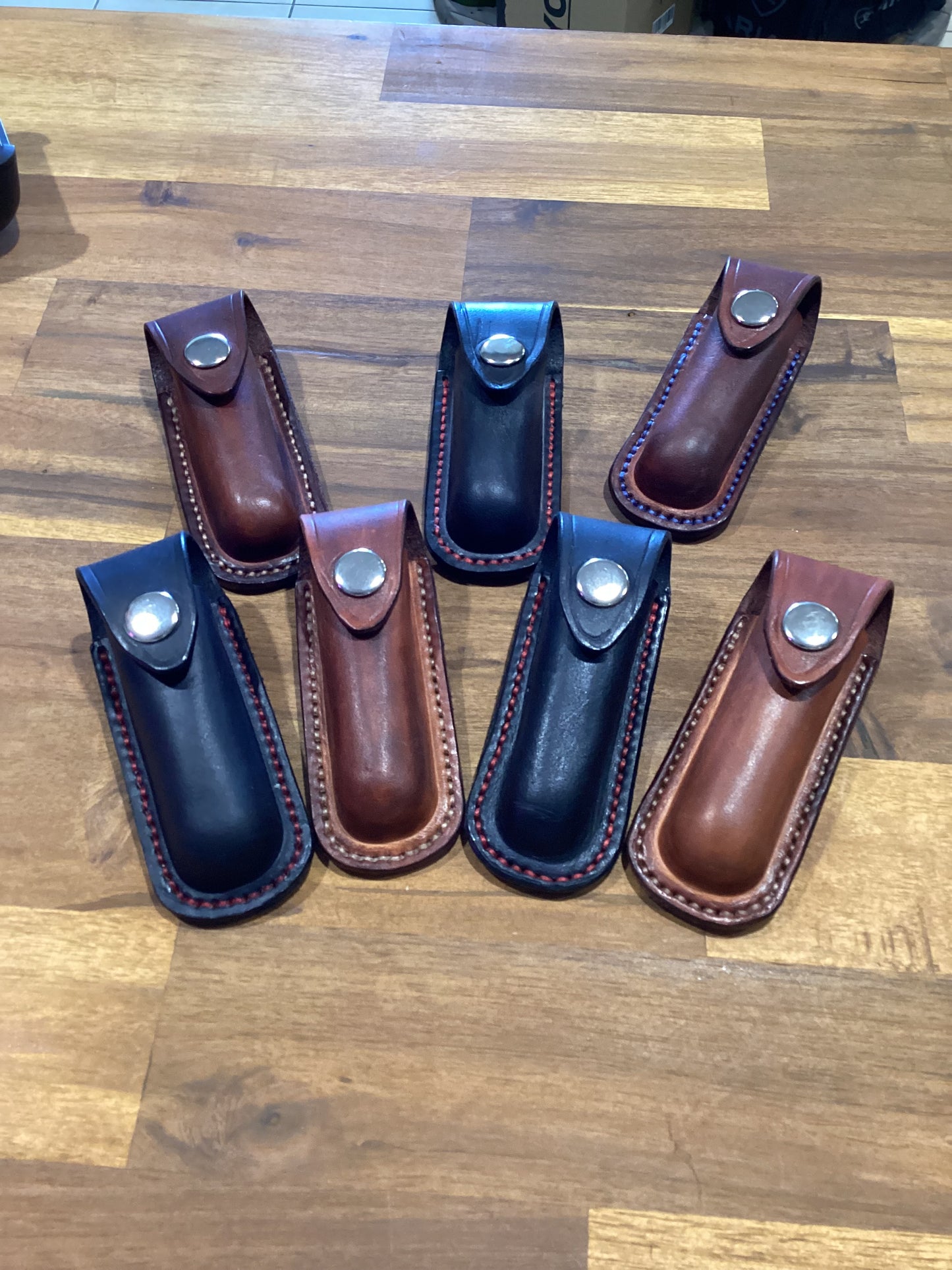 Hand-Made Leather Belt Pouch for Pocket Knife
