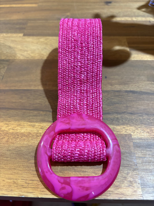 Boutique Belt - Resin Buckle Hot pink