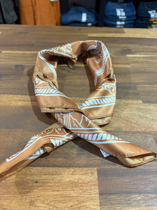 Western Small Wild Rags / Scarves Western Golden Bucking Horse