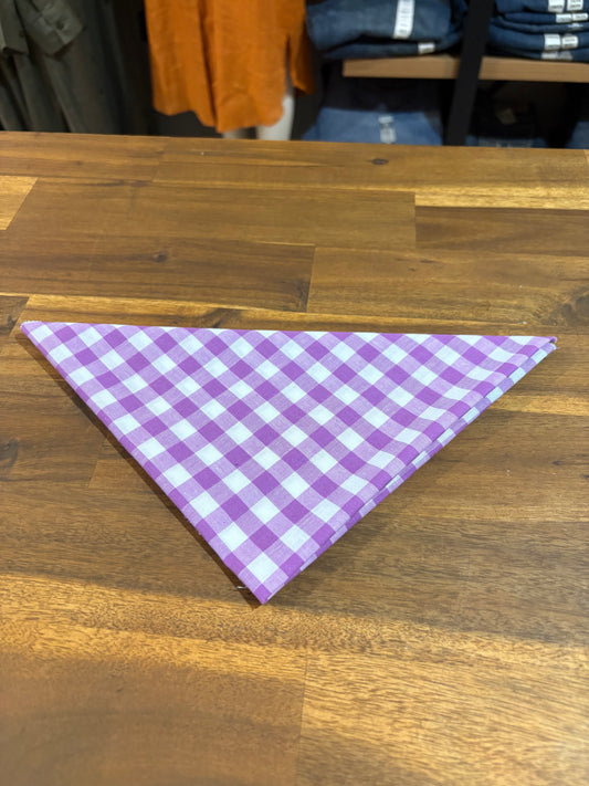 Red Lily Denim - Bandana Purple Gingham - OSFA