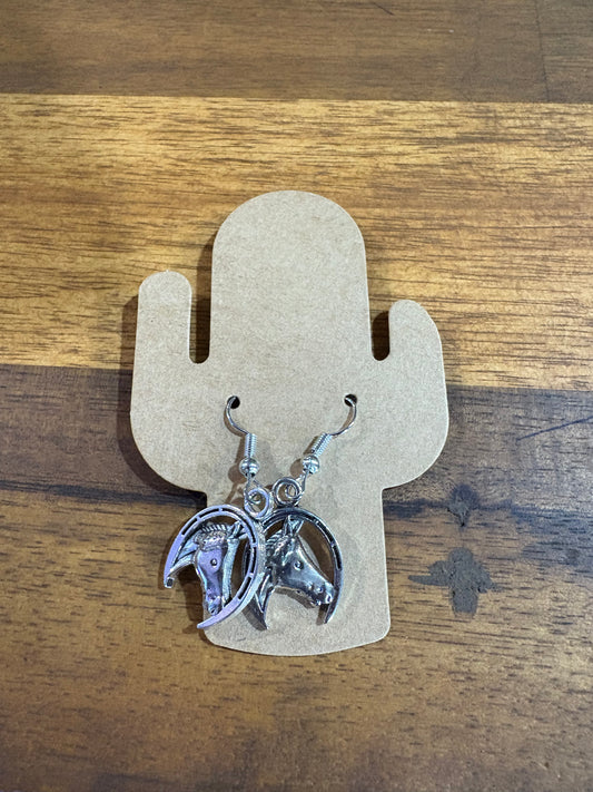 Western Earrings Horseshoe