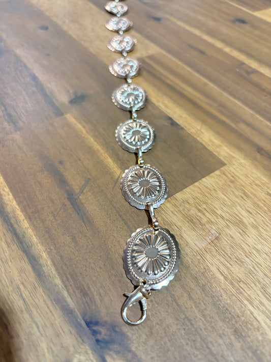 Western Gold Concho Belt - 30' - 34'