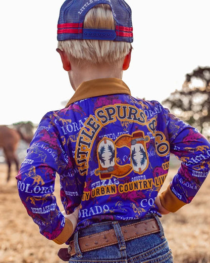 Little Spurs & Co - Royal Blue Rodeo Sun Protection Shirt