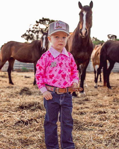 Little Spurs & Co - Cowgirl Pink Sun Protection Shirt
