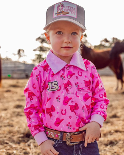 Little Spurs & Co - Cowgirl Pink Sun Protection Shirt