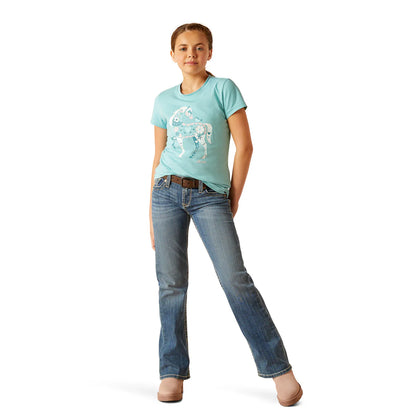 Ariat Youth Little Friend Ss Tshirt Marine Blue