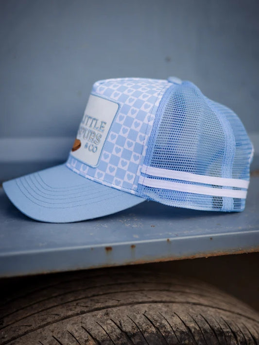Little Spurs & Co - Blue Love Heart Cap - Toddler