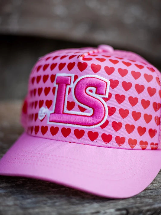Little Spurs & Co - Pink Love Heart Cap - Toddler