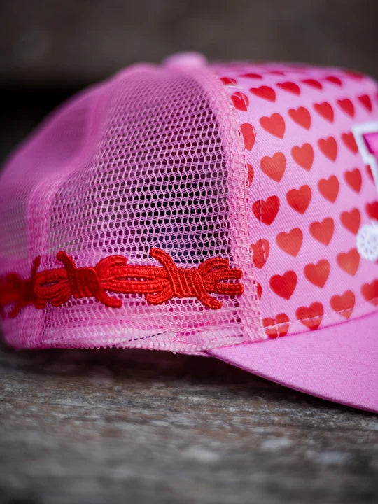 Little Spurs & Co - Pink Love Heart Cap - Toddler