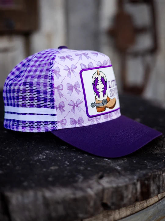 Little Spurs & Co - Purple Bow Cap - Toddler