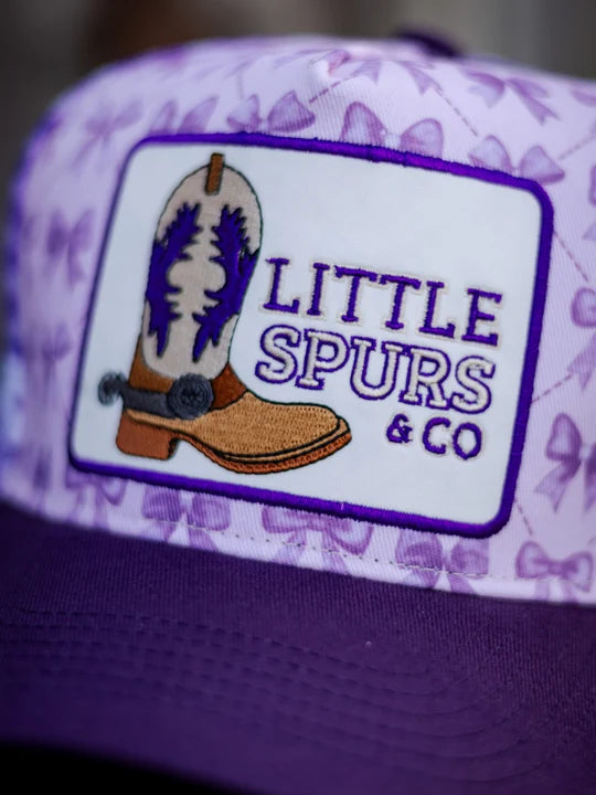Little Spurs & Co - Purple Bow Cap - Toddler