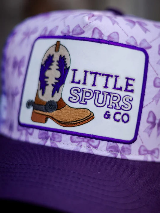 Little Spurs & Co - Purple Bow Cap - Toddler