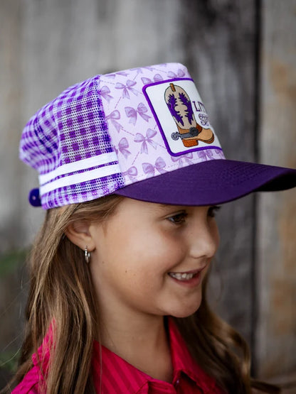 Little Spurs & Co - Purple Bow Cap - Toddler