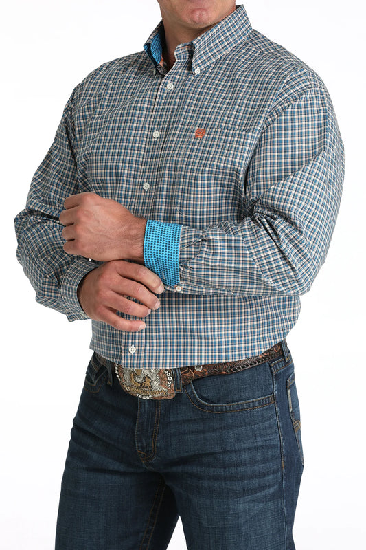 Cinch Men's Western Shirt - Blue Check (MTW1105954)
