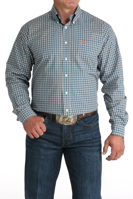 Cinch Men's Western Shirt - Blue Check (MTW1105954)