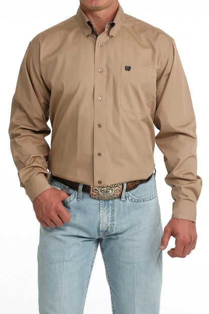CINCH Mens Long Sleeve Arena Shirt - Brown