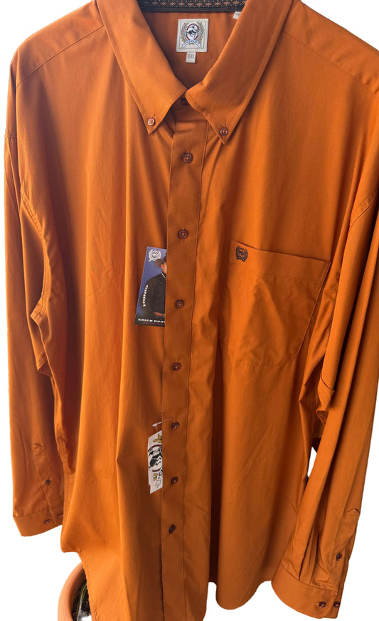 Cinch Mustard / Caramel Mens Long Sleeve Shirt