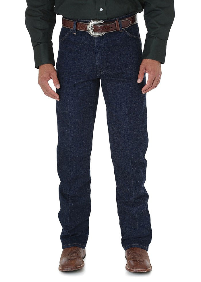 WRANGLER MENS COWBOY CUT STRAIGHT REGULAR JEAN - NAVY STRETCH