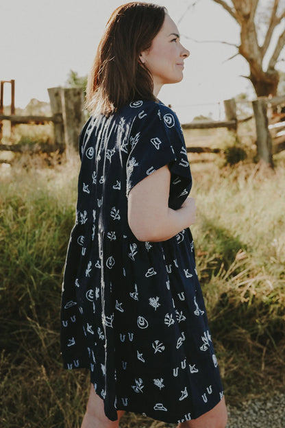 Outback Linen Eclipse Lady Jane Outback Organic Embroidered Linen Dress