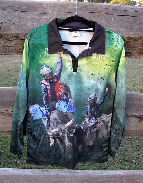 Back to Roots Rodeo Co.  BTR Green Fishing Shirt