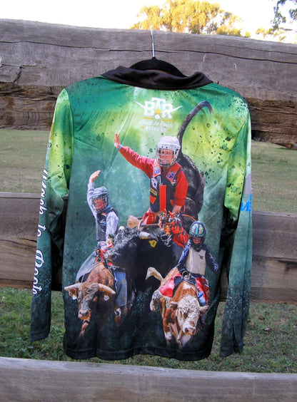 Back to Roots Rodeo Co.  BTR Green Fishing Shirt