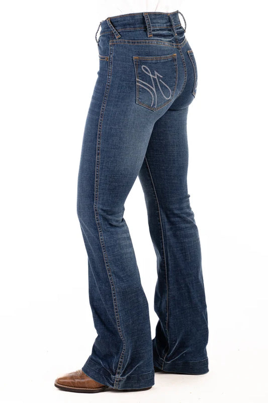 Hitchley & Harrow Trouser - SR2215 "Franklin" Tan and White Stitch Jeans