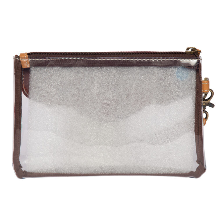 Tooling Leather and Clear PVC Clutch – PTC41