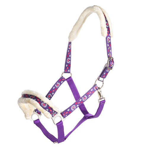 Rancher Fleece Halter - Horseshoe Hearts