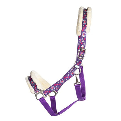 Rancher Fleece Halter - Horseshoe Hearts