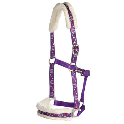 Rancher Fleece Halter - Horseshoe Hearts